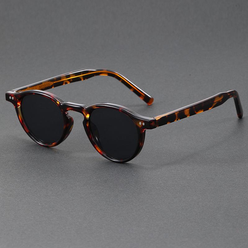 Sunglasses Men Frame Acetate Fashion Sun Glasses Women Unisex Trend Decoration European Style Grey Brown