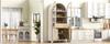 Highboard with Adjustable Shelves and Drawer, with Fluted Glass and Large Storage Space, Ideal for Dining Room, Living Room and Kitchen (white)