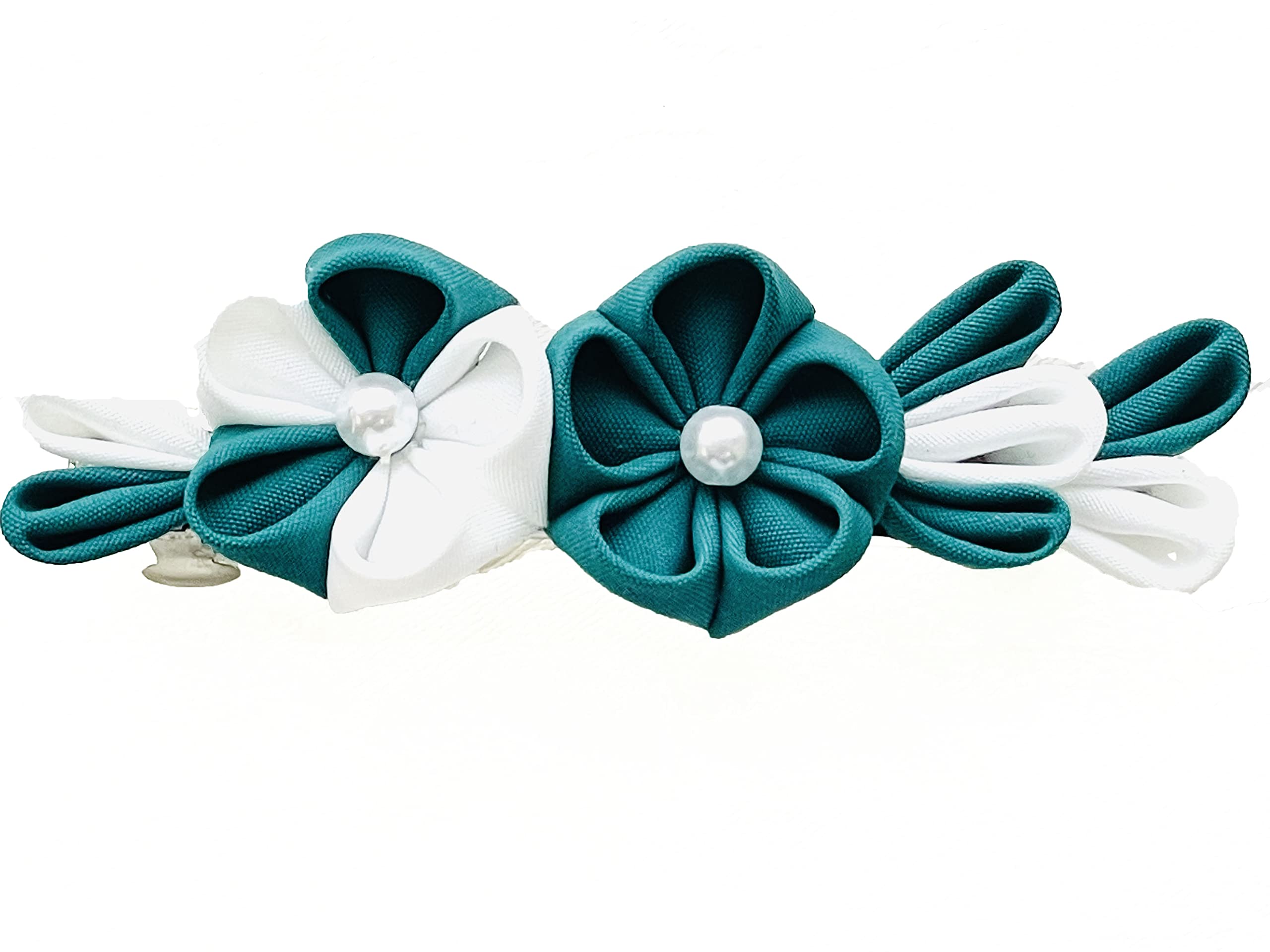

Tsumami Zaiku Japanese Barrette M em-122 (Emerald Green)