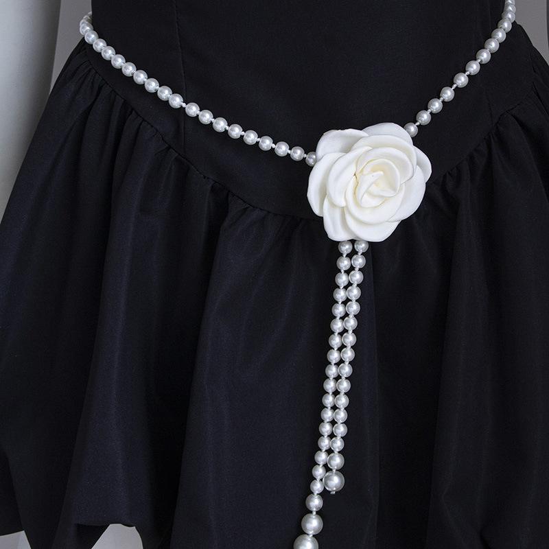 Fashionable Sweet Waist Chain Elegant Camellia Waist Chain Texture Hanfu Dress Decorative Waist Chain