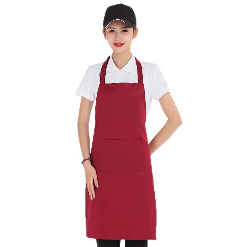 Custom Logo Waterproof Stain-resistant Solid Color Waist Apron for Kitchen and Work
