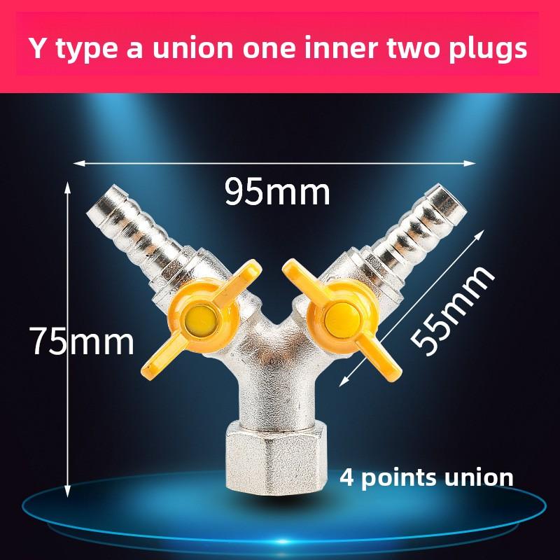 

Copper Thickened 4-point Water for Gas Use Flexible Three-way Four-way Valve Switch Ball Valves