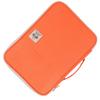 A4 Document Bag File Folder Portfolio Organizer Computer Notebook Zippered Case (Orange)