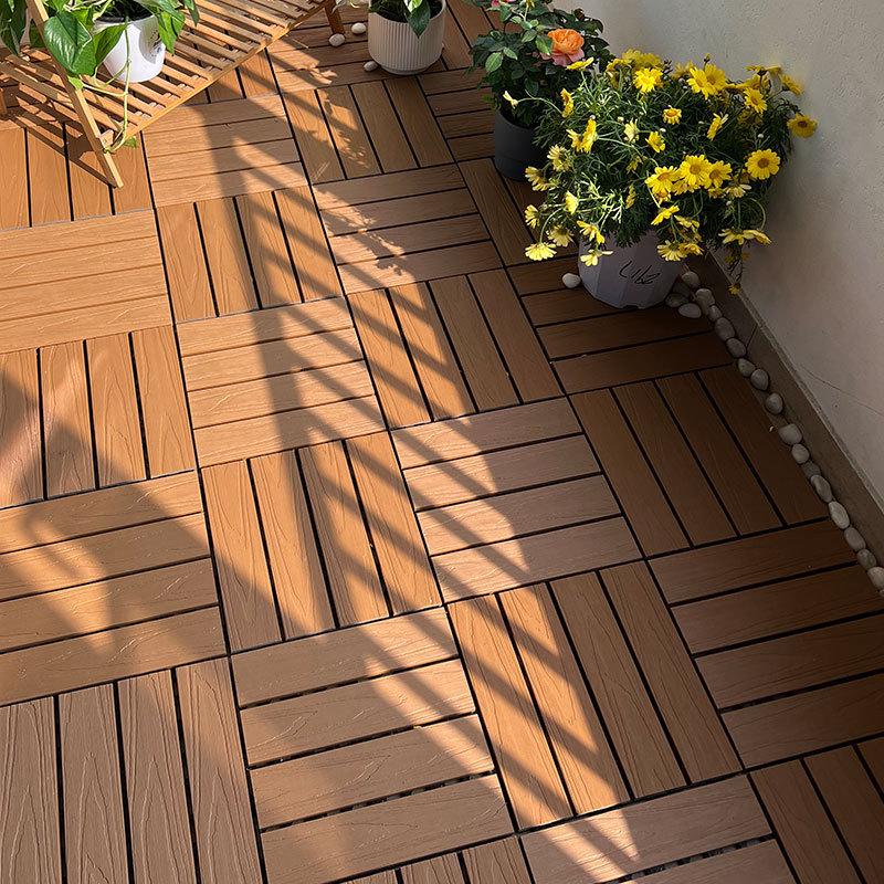 Premium WPC Outdoor Flooring: Anti-corrosion, Anti-slip, Easy Assembly for Patio, Balcony, Courtyard.