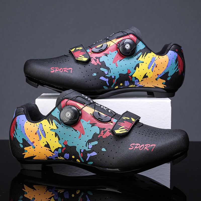 Unisex Cycling Shoes Road Mountain Bikes With Cleat Compatibility Breathable Lightweight Performance Pedal Lock Shoe