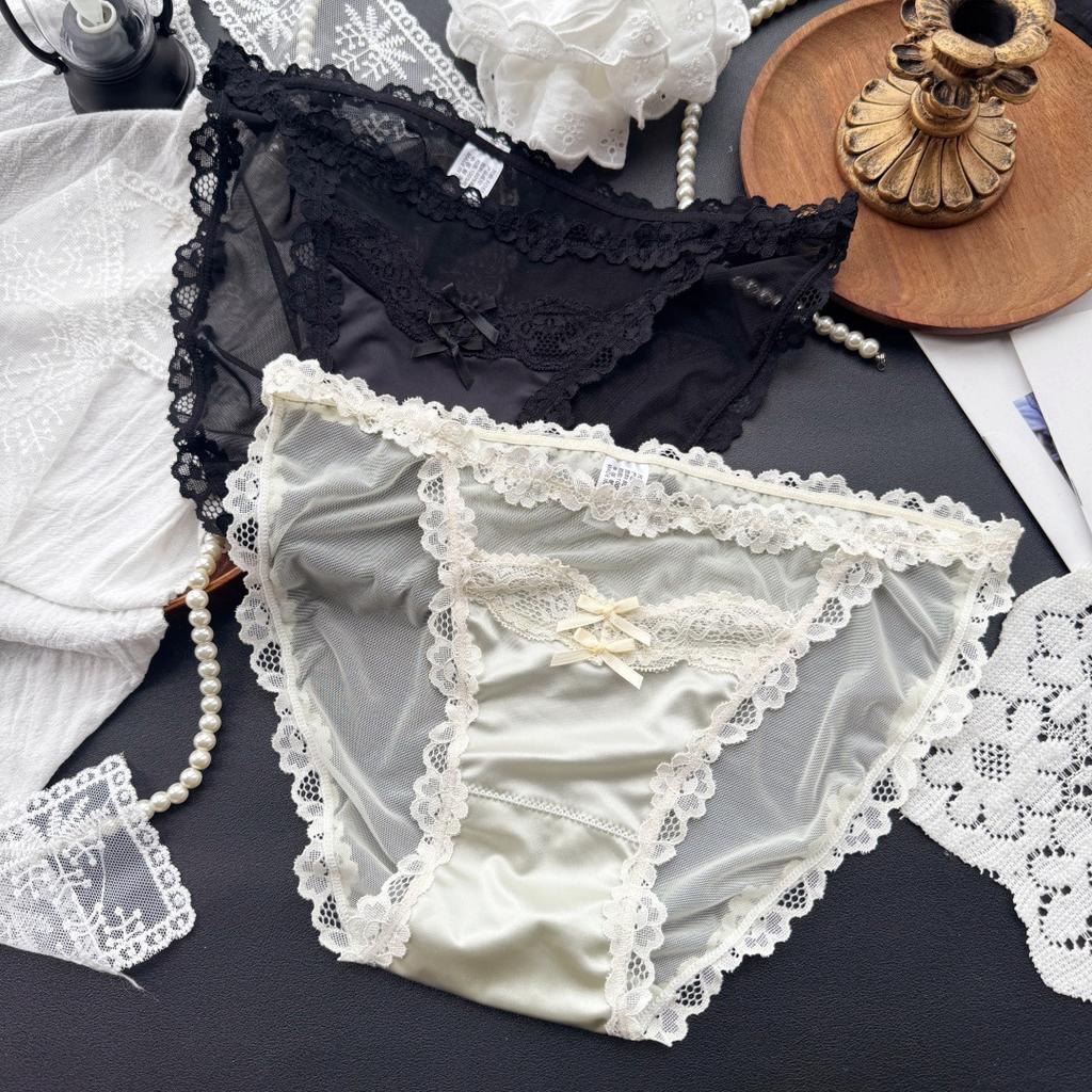 Ladies Spring and Summer Pure Desire Sexy Lace Leopard Print Mesh Briefs
