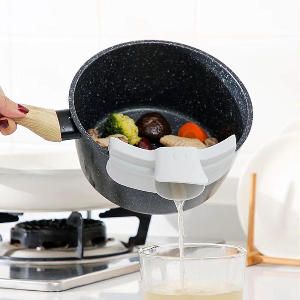 Soup Diversion Anti-spill Duckbill Drain Pour Soup Liquid Funnel Liquid Deflector Funnel  Pot