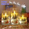 3-Pack LED Candles w Remote Control Flameless Snowman Sleigh Car Elk Christmas Tree Sticker LED Candle For Christmas Decoration