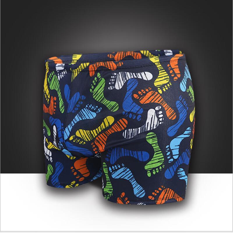 Junwen Men s High-Waist Boxer Swim Trunks
