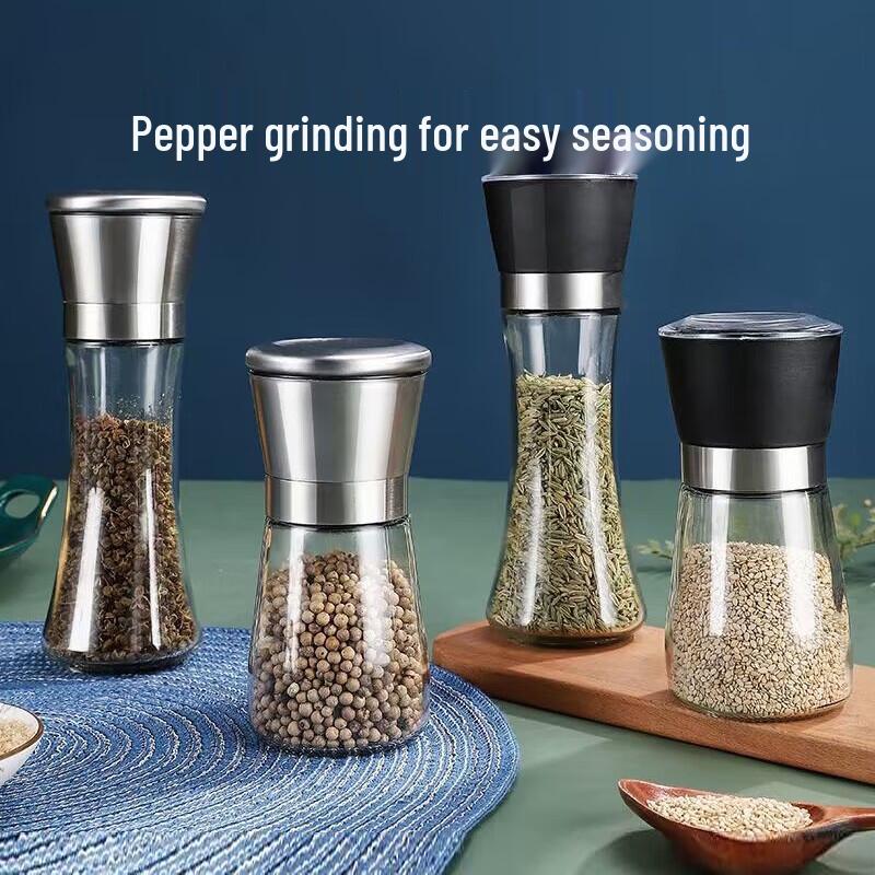Zhaoran Manual Stainless Steel Pepper & Salt Grinder Set (2-Pack)