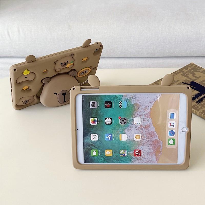Per iPad 12a 11 A16 10 9 8 7a Custodia per Bambini per iPad Air 2 3 4 5 10.9 2022 Mini 6 7 Pro 11 Carino Capibara Supporto Telescopico Custodia Protettiva per Tablet