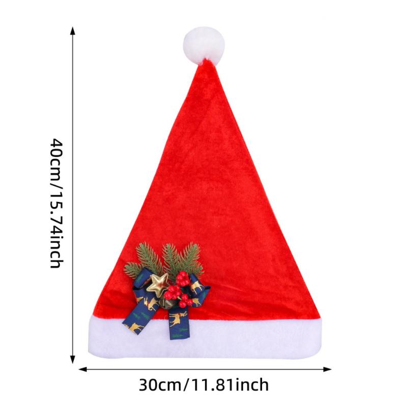 Red Santa Hat Christmas Ornaments Santa Claus Party Hat Warm And Comfortable Adult Christmas Hat Bulk