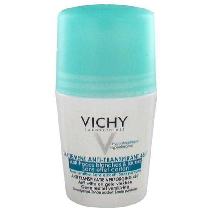 Déodorant - Vichy - Roll-On 50ml - Anti-Traces Blanches & Jaunes - 48h - Sans Sels D'aluminium