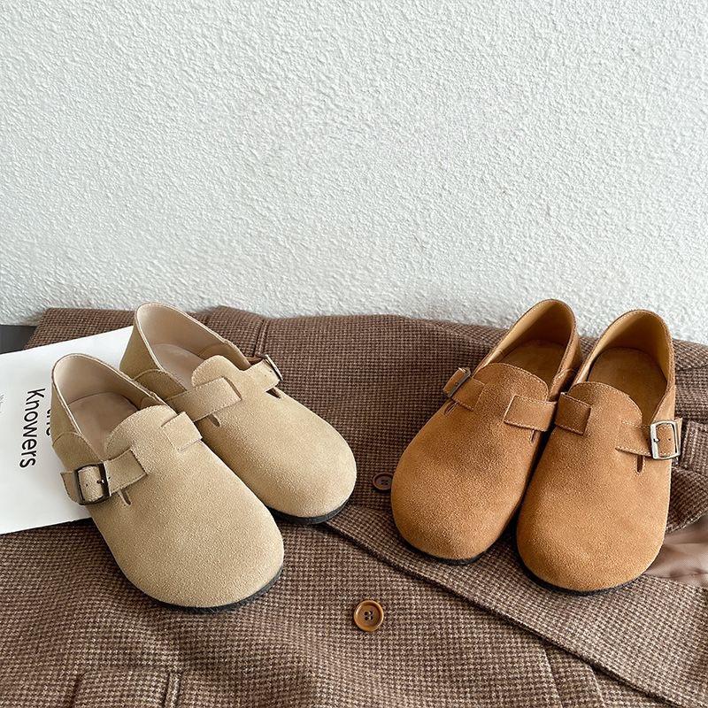 Women's Plus Size Birkenstock 2026 Suede Slip-on Flats - Retro Casual, Closed-Toe for Spring & Autumn
