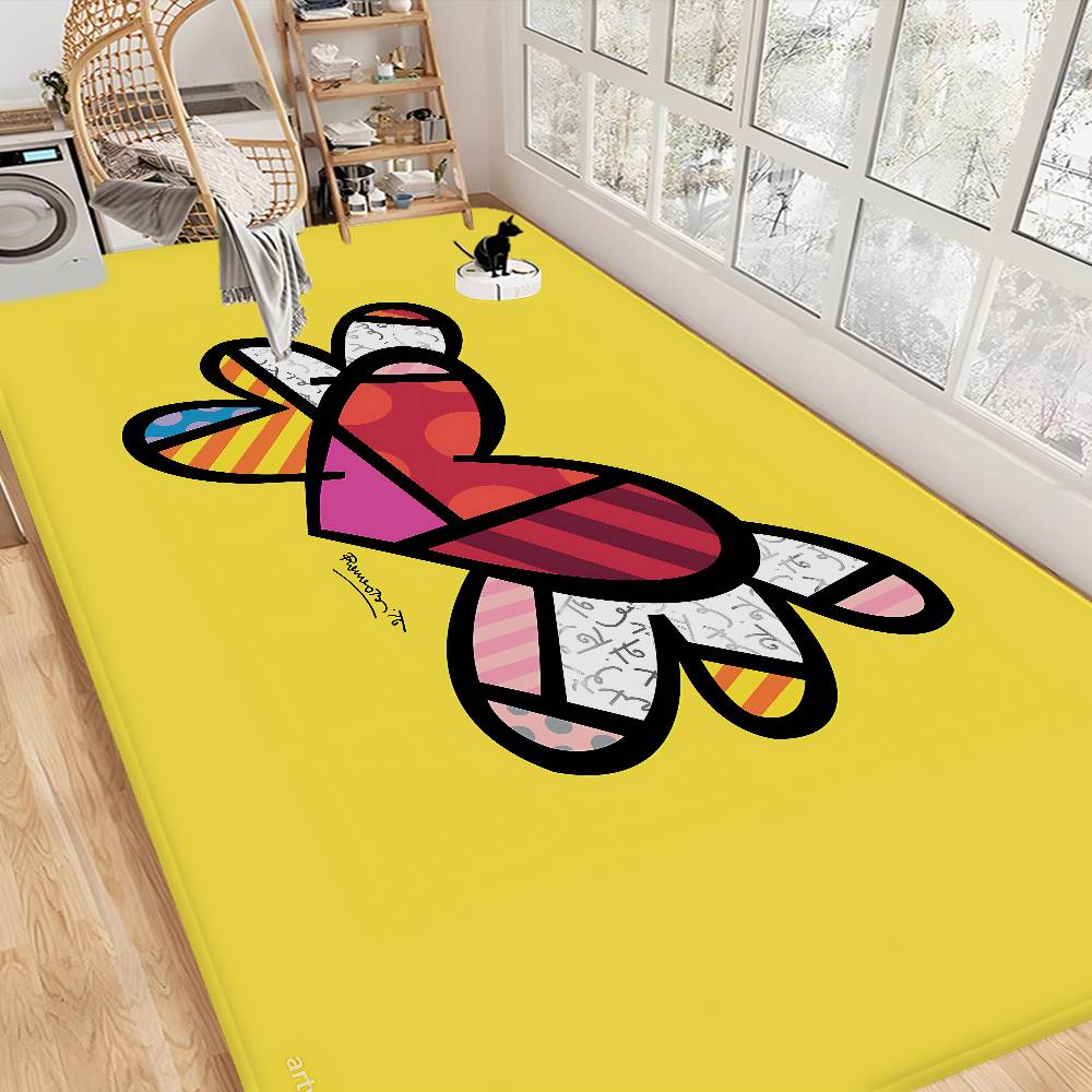 Artist R-Romero B-Britto Door Mat Washable Non-Slip Living Room Sofa Chairs Area Mat Kitchen Doormat Area Rug