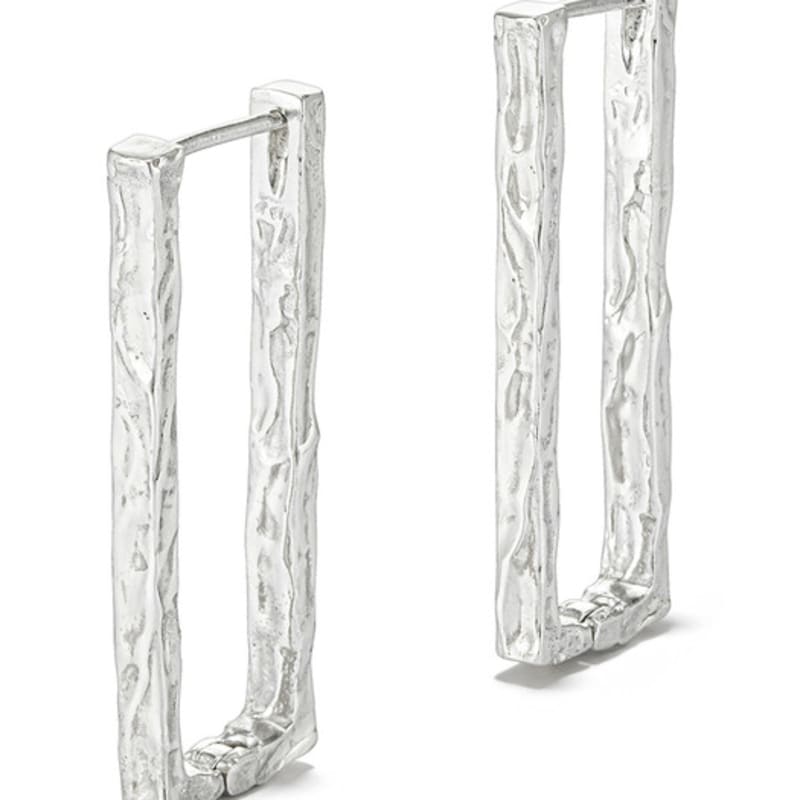 IBAE Silber Quadratische Vertikale Ohrringe