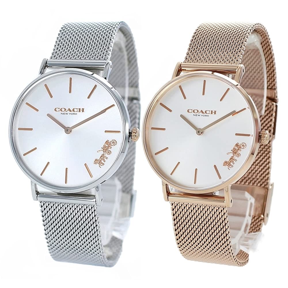 

Коробка для зберігання парних годинників COACH PERRY Silver Pink Gold Mesh Stainless Steel 1450312414503126 Годинник [Coach] [Елемент]