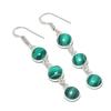 Malachite Gemstone 925 Sterling Silver Earring 2.36"