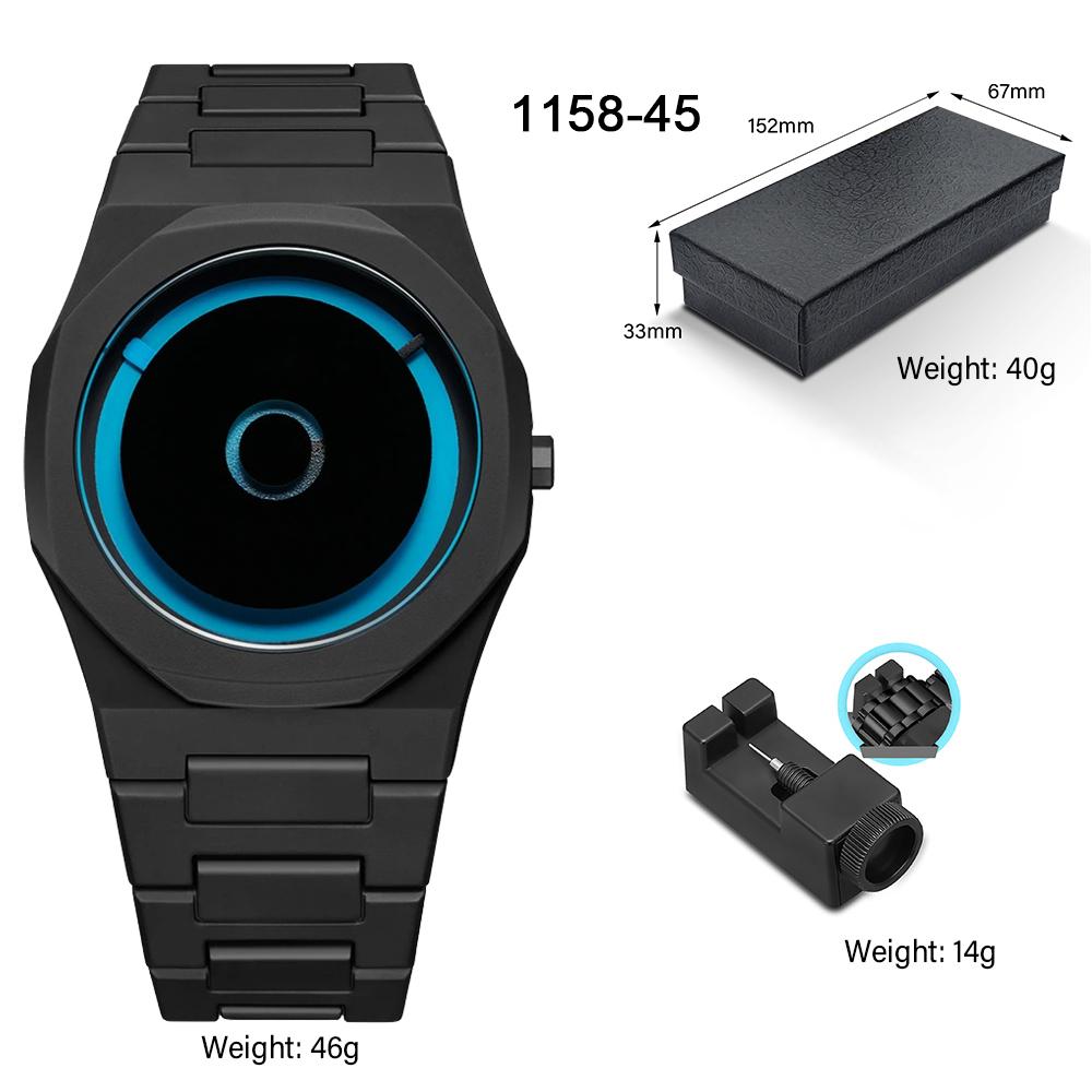 New minimalist design watch with creative personality, large dial quartz watch, silicone strap, fashionable sports watch, unisex