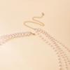 Baroque Style Faux Pearl Pendant Necklace Minimalist Design Body Jewelry  Sweater Accessories
