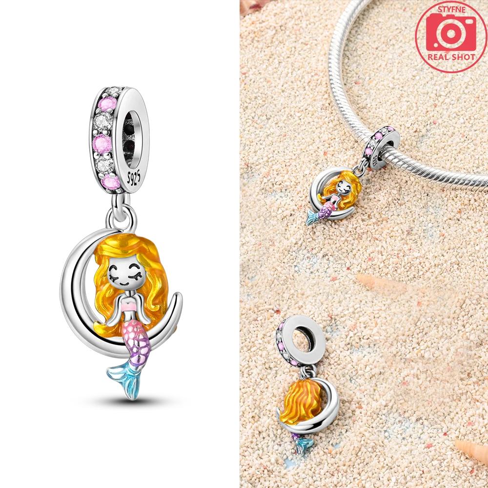 Ocean World Series Sea Blue Turtle Starfish Crab Octopus Charms Bead Fit Bracelet Copper Diy Jewelry Gift