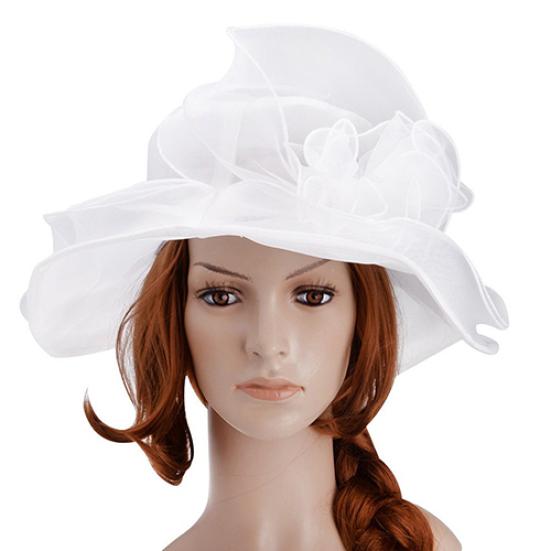 Women's Fashion Large Wide Brim Sun Screen Hat Summer Flat Flower Beach Cap