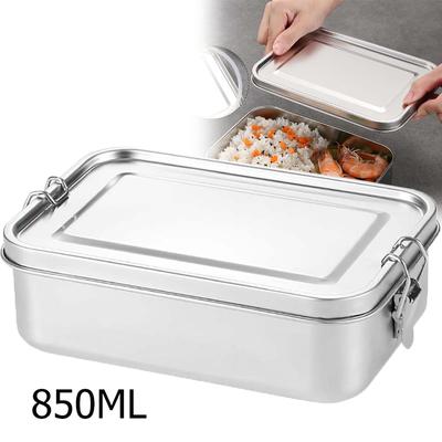 Stainless Steel Portable Lunch Box Bento Food Container Seal School Lunchbox
