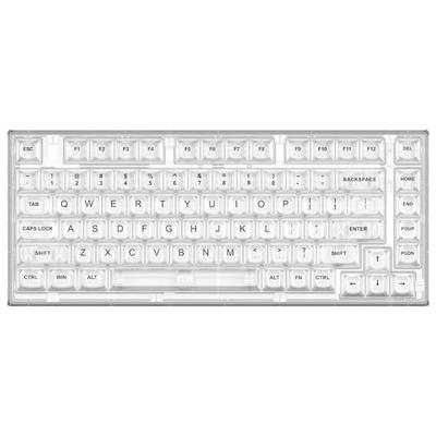 YUNZII X75 PRO Wireless Mechanical Gaming Keyboard with English Transparent Gasketed Keyboard for Technical Standards Certification Certified White