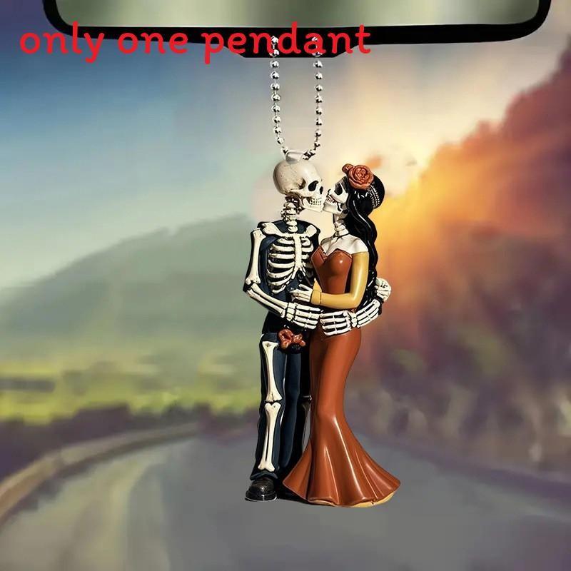 

Car Decor Couple Skeleton Skeleton Keychain With Acrylic Material For Halloween Couples Gift