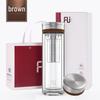 FU+ Classic Double-Layer Glass Tea Infuser Bottle