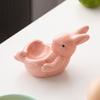 Cute Rabbit Shaped Eggs Cup Holder Display Stand Hard Boiled Eggs Holder Tray