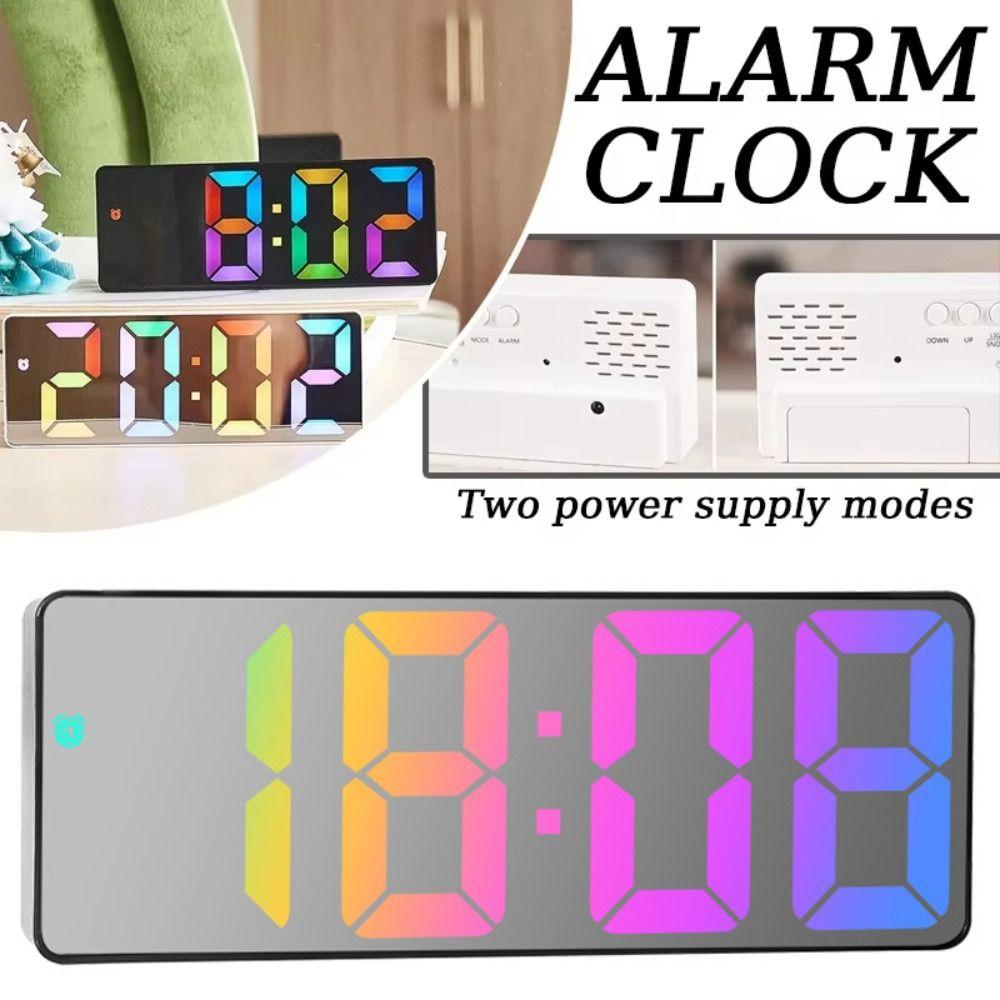Temperature/Date Display Digital Alarm Clock 12/24H Format LED Digital Clock Office