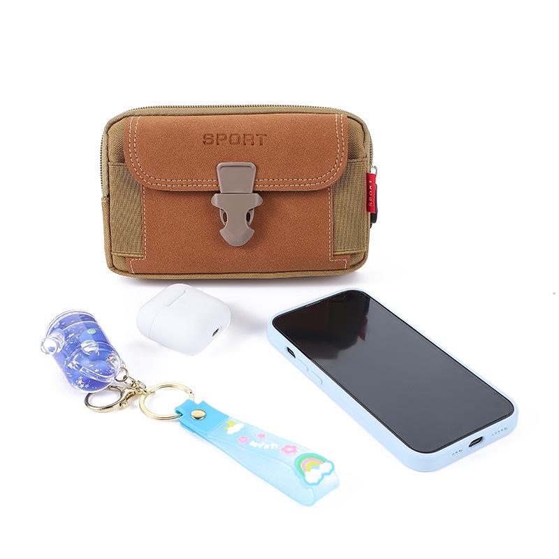New Men's Multifunctional Waist Bag with Belt Loop - Convenient Outdoor, Horizontal & Vertical Phone Holder