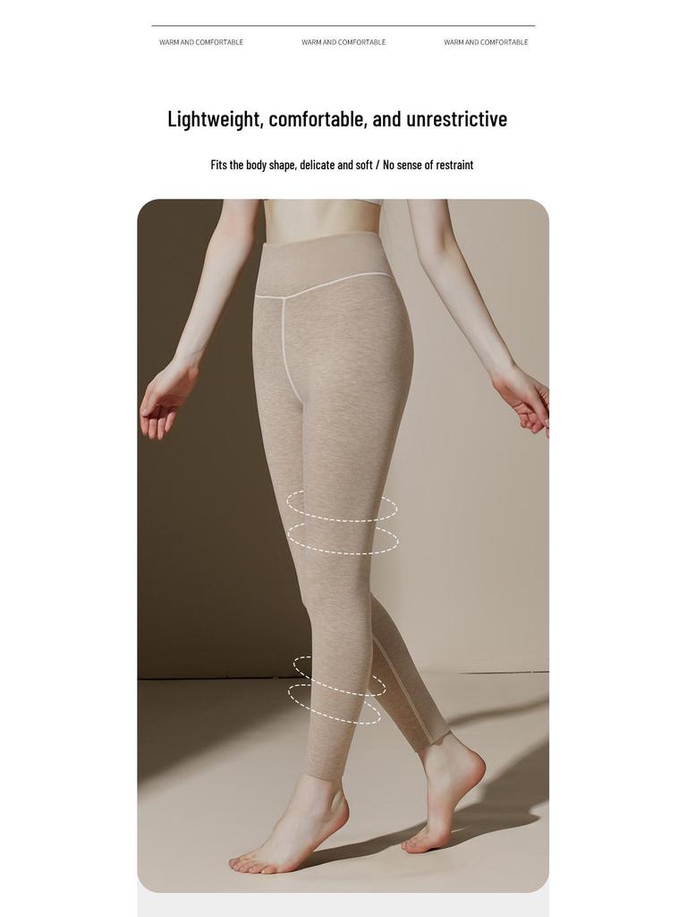 Women's High-Waisted Warm Slimming Seamless Pants for Autumn and Winter