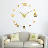 Modern Design Large Wall Clock 3D DIY Quartz Clocks Watches Acrylic Mirror Stickers Living Room Home Decor Horloge
