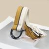 Korean version of fashionable simple and versatile double ring buckle canvas women's belt student casual lazy decorative jeans belt wholesale