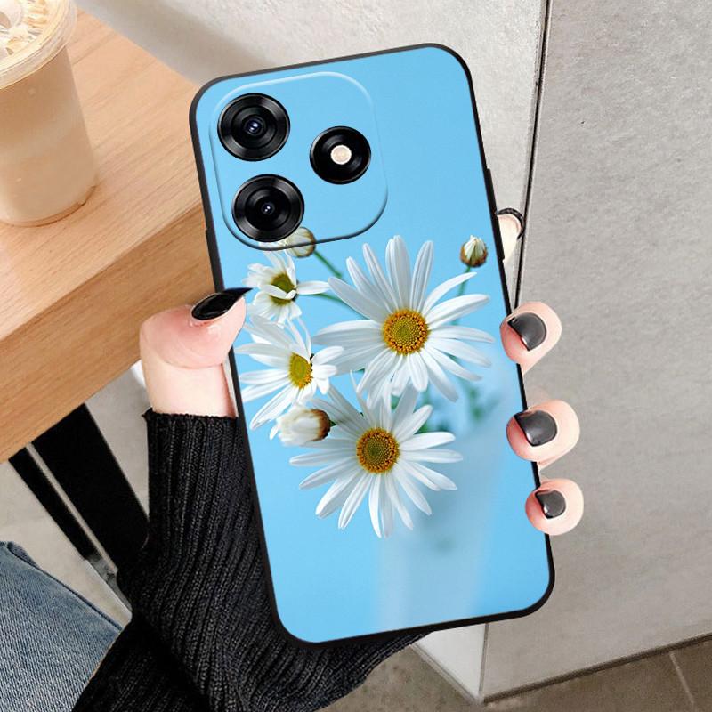 For Tecno Spark 10 Case Back Cover Spark10 Cute Cartoon Flower Skull Soft Silicone Phone Cases For Tecno Spark 10C Fundas Coque