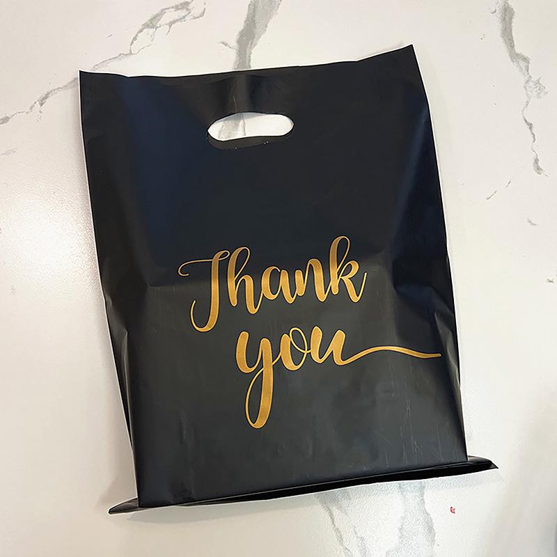 100Pcs Thank You Bag Gift Plastic Shopping Bag Tote Bag 20*30Cm Gift Bag Birthday Wedding Party Favors Candy Cookie Wrapper Bag