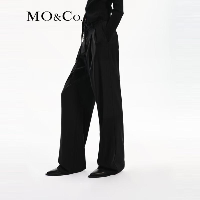MO&Co. Autumn Collection High-Waist Wool Blend Straight-Leg Trousers