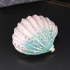 Jewelry Box Shell Shape Rhinestone Inlaid Yizhifu Craft Gift Painted Shell