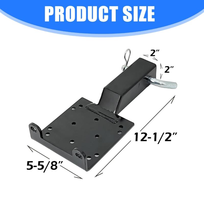 Long Lasting Winch Support Bracket For Standard 2 Inch Towing Receiver On Utility Vehicle And Outdoor Trucks