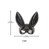 Maschera Coniglio Bianco Nero Decorazione Festa di Halloween Festa Orecchie Lunghe Coniglio Maschera Coniglietto Costume Cosplay