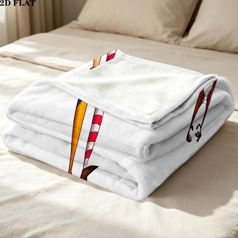 1PC Pippi Patterned Flannel Blanket Suitable For All Seasons For Home Decor Warmth And Comfort Gifts Holiday Present