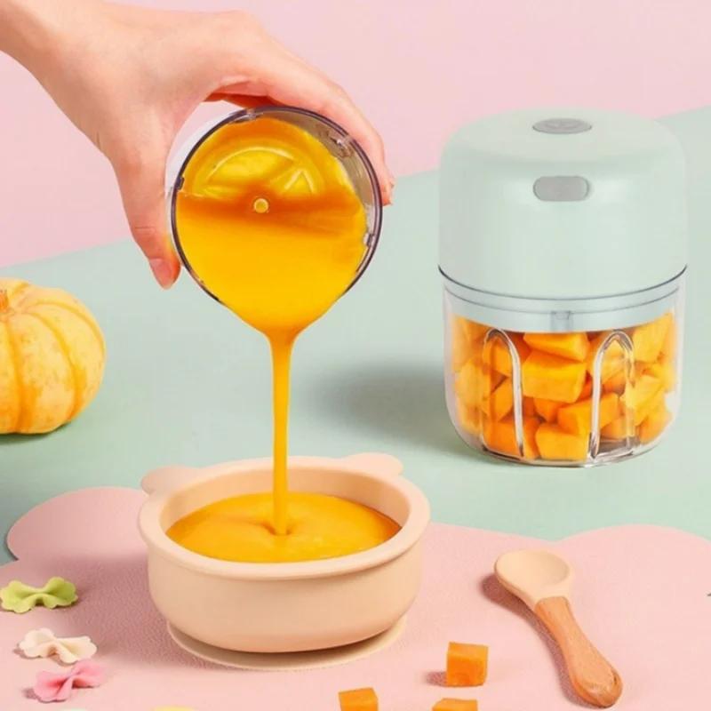 Electric Garlic Chopper Portable Vegetable Chopper Garlic Masher Food Processor for Ginger Peppers Meat Spices BBQ Accessories