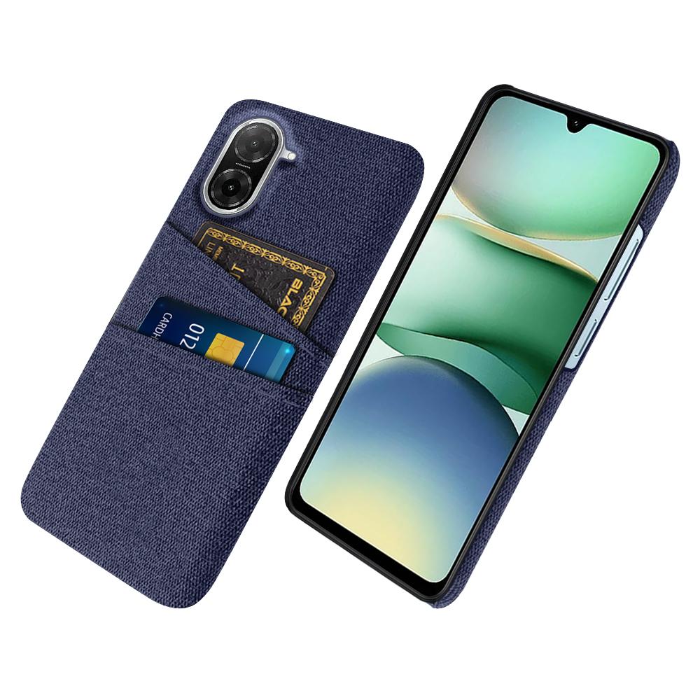 

Для Xiaomi Redmi A5 4G (171.7мм) Чохол Тканина+Твердий ПК Чохол для телефону з подвійними слотами для карток Blue