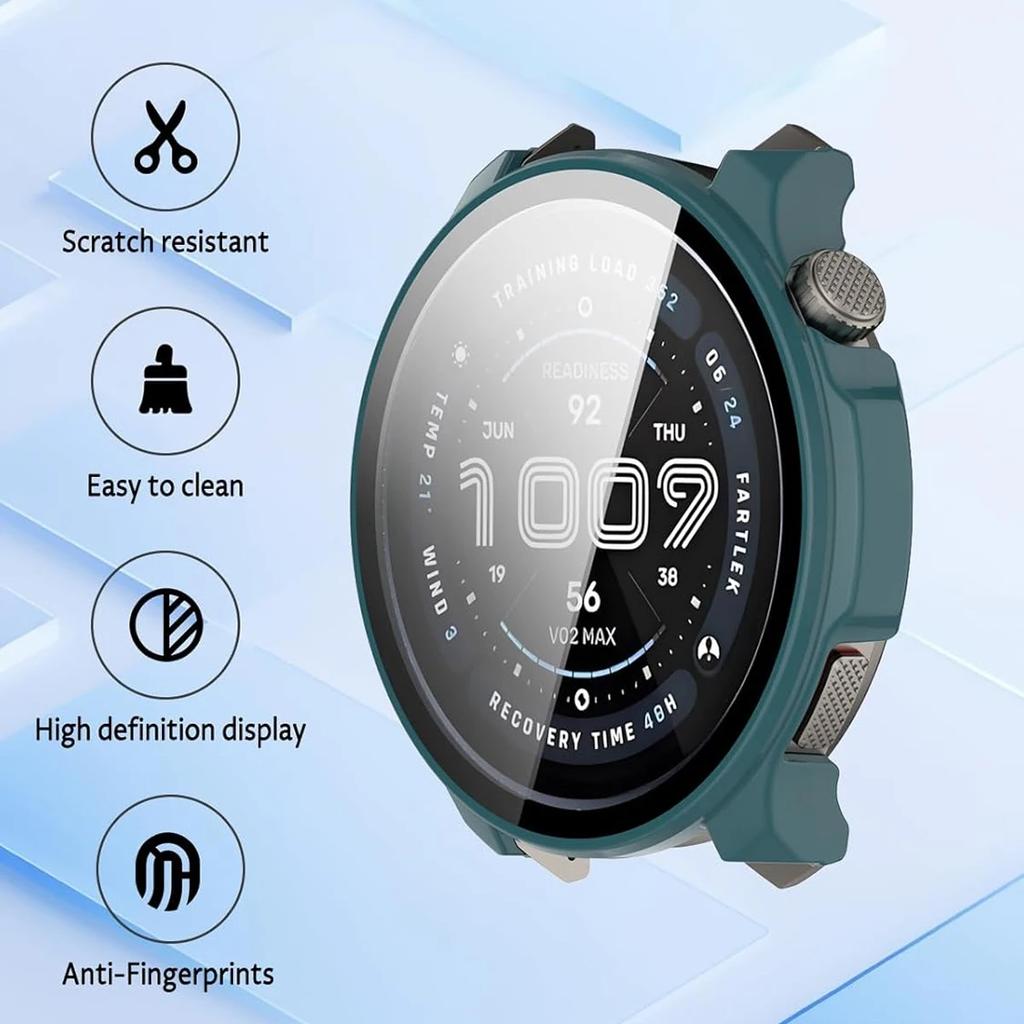 PC+Tempered Glass Case For Huami Amazfit Balance 2 Anti-Drop/Scratch Hard Cover Bumper For Amazfit Balance 2 Smartwatch Bumper