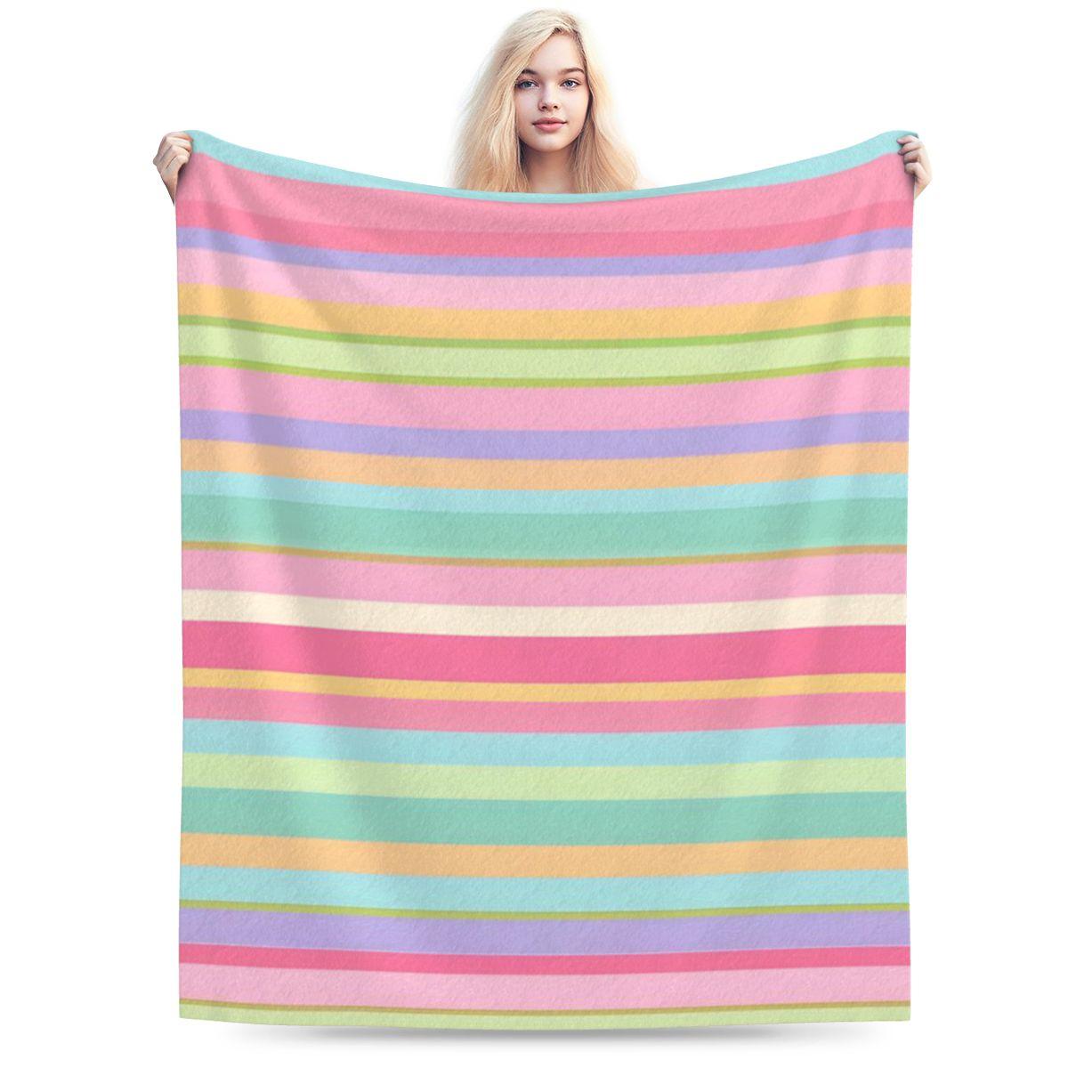 Colorful Lines Pattern Custom Comfortable Gift An UltraSoft Micro Fleece Blanket 75x100cm 30x40in