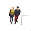 1:64 Miniature Couple Figurine Detailed Craftsmanship Resin Statue 3D Display Piece Painted