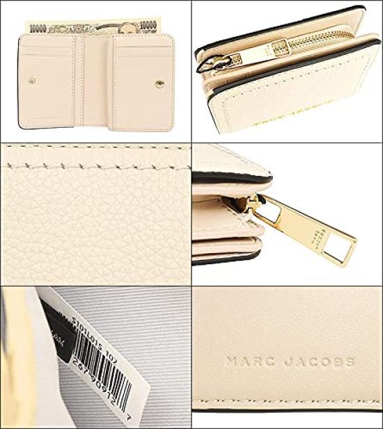 Marc Jacobs S101L01S Marshmallow The Groove Leather Mini Compact Wallet for Women (Bi-fold) [Outlet Item] [Brand Name] [Used]