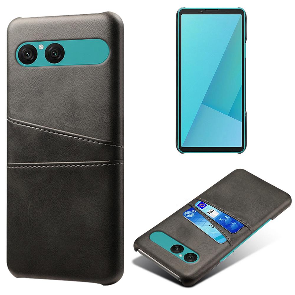 For Sony Xperia 10 VII Case Dual Card Slots PU Leather + Hard PC Phone Cover